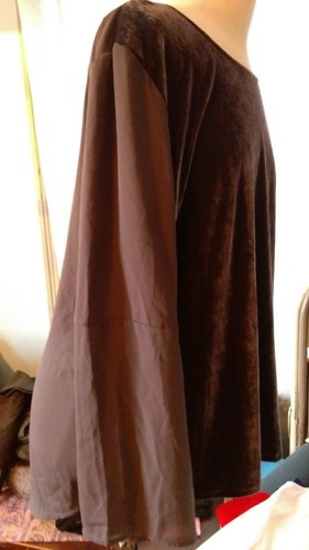 FADED FLORY Size XL (16-18) SHIRT top NWT Velveteen fabric New Gray - Picture 3 of 8