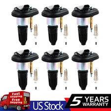 6x Ignition Coil & Iridium Spark Plug For GMC Chevy Trailblazer Envoy 4.2L UF303