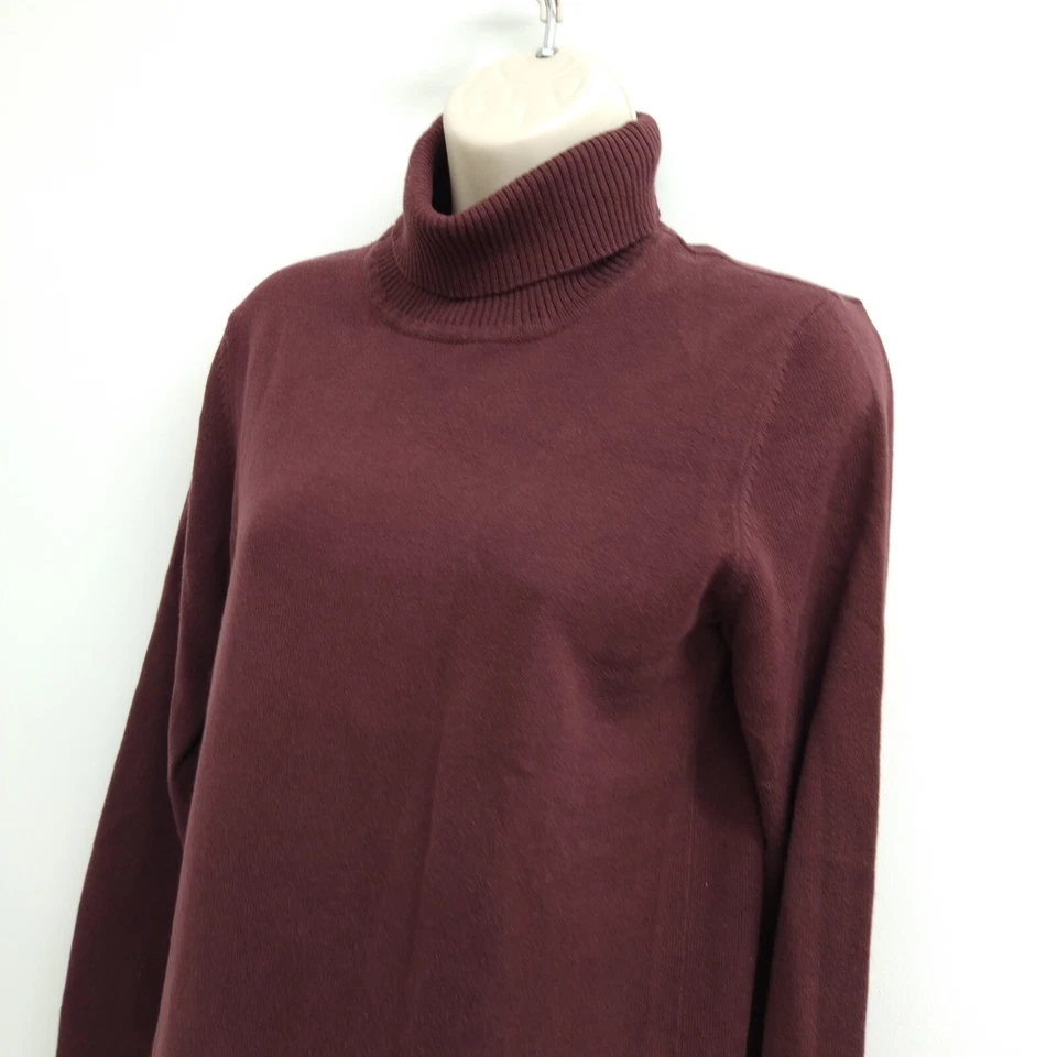 Suéter Van Heusen Mujer Pequeño Rojo Manga Larga Preppy Damas Informal Foto 4 de 4