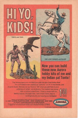1967 LONE RANGER & SILVER - TONTO & TAKA AURORA Model Kits PRINT AD ...