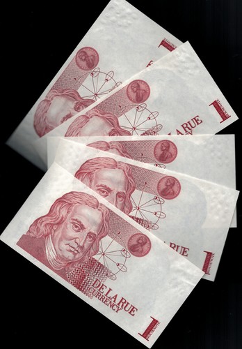 Set 5 pcs Test Note De La Rue "Newton One" DIGIFLECT Bahamas intaglio Specimen - Picture 2 of 2
