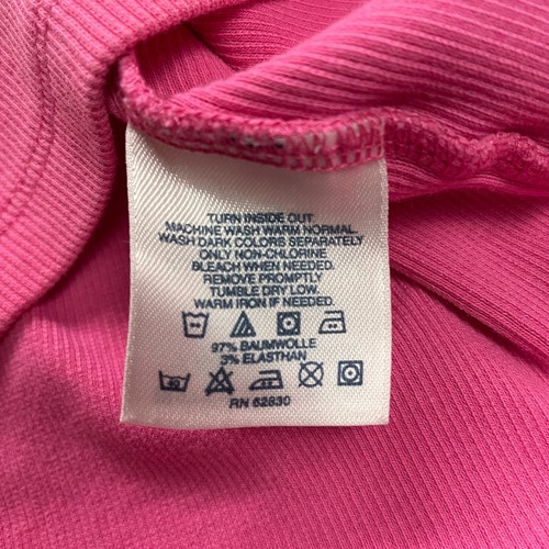Lands' End Basic Tank Top Womens Medium Solid Pink Round Neck Ribbed Knit Casual - Picture 7 of 12