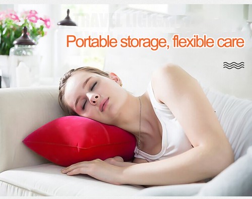 INFLATABLE TRAVEL NECK & HEAD PILLOW PILLOWS FLIGHT REST SLEEP CUSHION SUPPORT - Picture 58 of 72