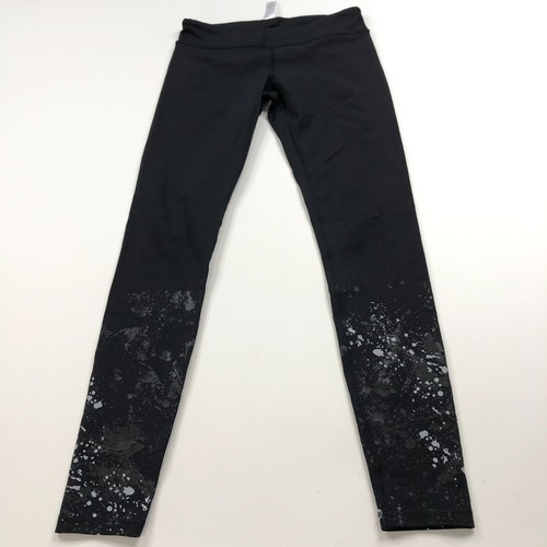 Ivivva by Lululemon 14 (Fit 26In 28L) Girls Athleisure Legging Pants Splat Black - Picture 2 of 9