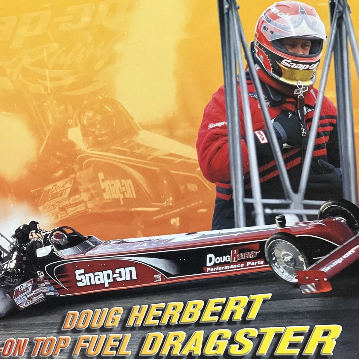 Doug Herbert Photo Snap-On Tools Top Fuel Dragster Drag Racing Hero Card