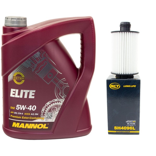 MotoröL Set 5W40 5 Liter + ÖLfilter SH 4096 L FüR Chevrolet Orlando 131 163 PS-image