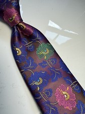NWT IMANI UOMO MULTI COLOR FLORAL STYLE PRINT SILK TOUCH NECK TIE  HANKY