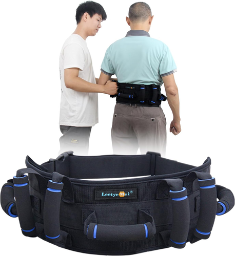 Gait Belts Transfer Belt for Seniors with 7 Handles, Gate Belt for Elderly Lift