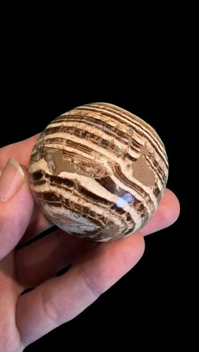 Banded Aragonite Sphere with stand Natural Mineral Polished Handmade ball Gift - Picture 12 of 12