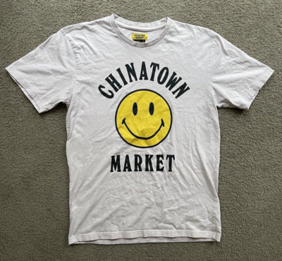 Chinatown Market Smiley Tee Men's Short Sleeve White T-Shirt Medium Light US Tee