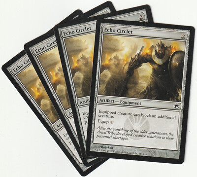   4 MAGIC The Gathering ECHO CIRCLET Artifact Equipment PLAYSET SOM/EN NM/EX