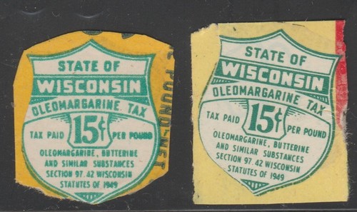 USA revenue Stamp 6-12-22 Oleo Wisconsin - 2 different printings