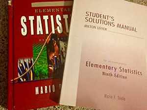 Elementary Statistics Student's Solutions - Paperback, by Mario F Triola; - Good