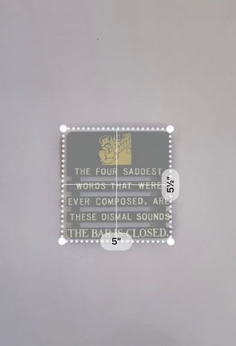 1970's Cast Iron Trivet Wall Hanging Four Saddest Words...The Bar Is Closed - Picture 2 of 5