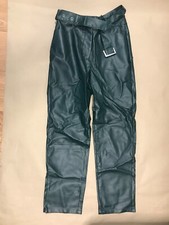 AFJ X NA-KD Belted Pu Leather Pants - Green In Emerald EU 36 UK 8 (100723sh)