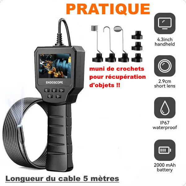 Caméra Endoscope Tuyau Canalisation Outils Bricolage Mécanique Auto Car Voiture