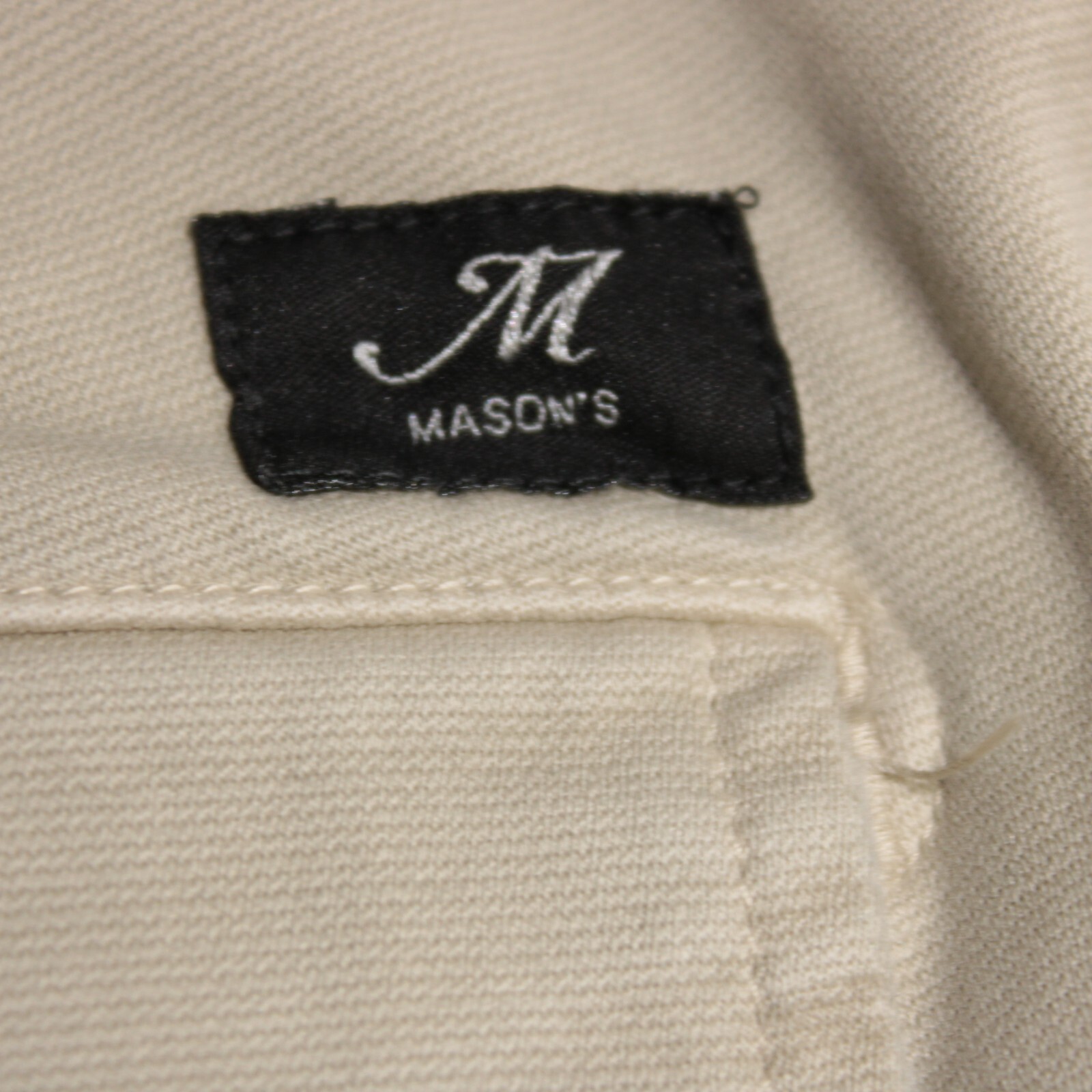 Mason's NWOT Cotton Blend Cargo / Casual Pants Size 52 (36 US) In Solid Beige