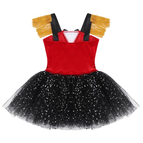 Kid Baby Girls Ringmaster Circus Showman Costume Halloween Cosplay Leotard Dress - Picture 12 of 16