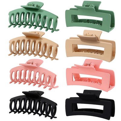 Solid Color Frosted Grip Hair Claw Clip 11cm Ponytail Claws Bath Clip Headwear-x