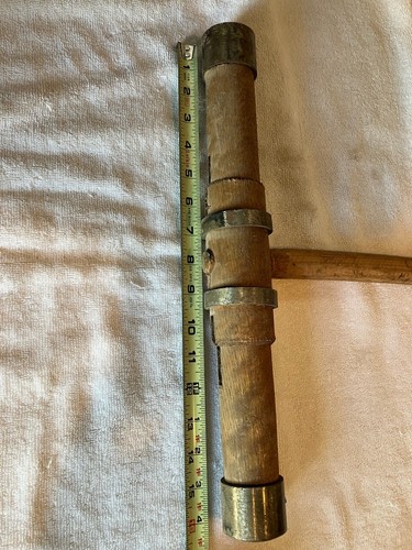Crazy Vintage Unusual Oak Mallet Old Tool Hammer - Picture 13 of 17