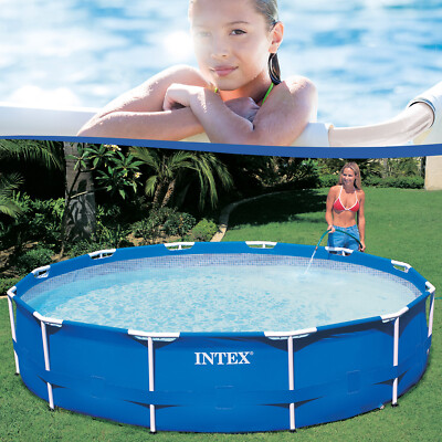 Intex 305x76 Swimming Pool Frame Stahlwandbecken Schwimmbecken Schwimmbad 28200