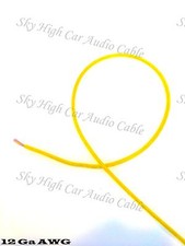 100 ft 12 Gauge AWG Primary / Remote Wire Yellow Sky High Car Audio Lead Ga Feet