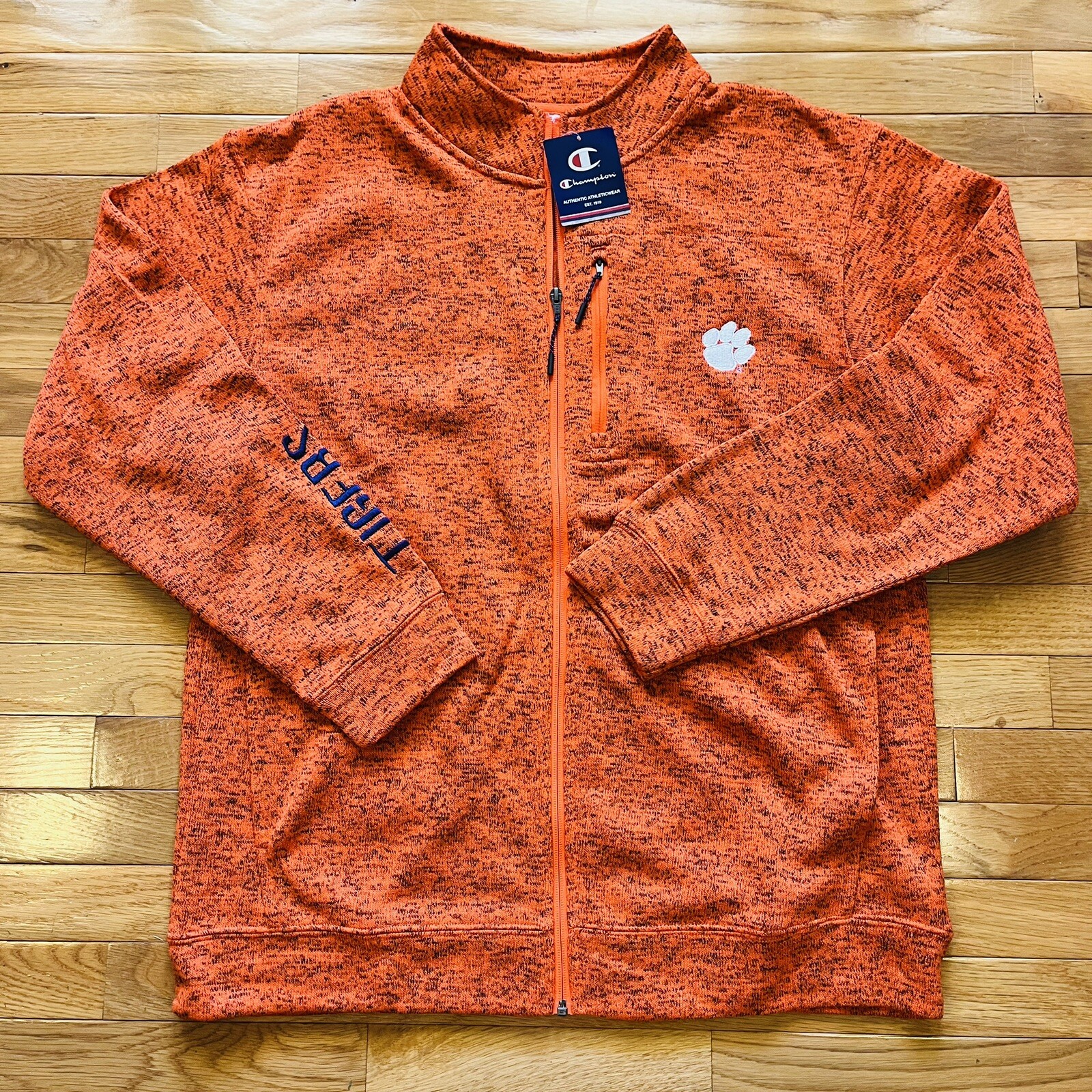 NCAA Clemson Tigers CU Full Zip Jacket Fancy Upscale Mens Size 2XL NEW