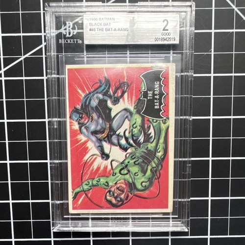 1966 Topps Batman Black Bat #46 The Bat-a-Rang — BGS 2