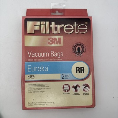 3M Filtrete Eureka RR Upright Vacuum Bags 67705 NEW 2 Pack Hepa