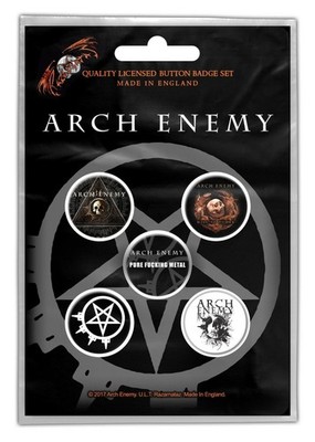 Arch Enemy Will To Power Button 5 Pack Set Music Band OFFICIAL 025