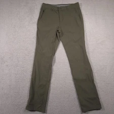 Weatherproof Vintage Pants Mens 34x34 Green Regular Fit Stretch Nylon Casual