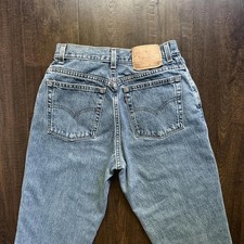 Vintage Levi 550 Jeans USA Made Cotton 26x27 Sz 10 Women Hi Waist 90s Y2K Boho