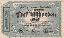 Kreuznach - Stadt - 5 Milliarden Mark - NR KN 4st - N - Keller 2814.b.