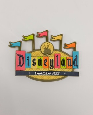 Disneyland Established 1955 Colorful Flags Rubber PVC Magnet Disney Parks