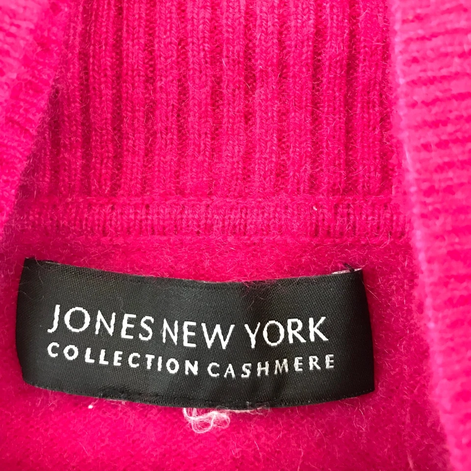 Suéter Jones Colección Nueva York Cachemira Cuello en V Rosa Tejido Suave Top S Foto 3 de 4