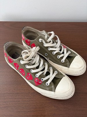 Size 6 - Comme des Garçons Play x Converse Chuck 70 Top Low Multi Heart