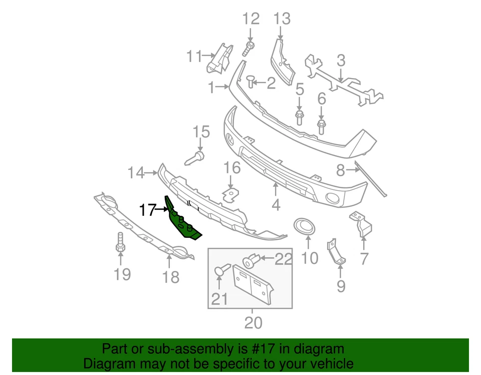 Nissan Frontier 2005-2012 genuino - alerón 96013-EA800 Foto 2 de 2