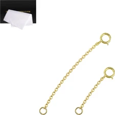 Necklace Extenders for Women, Gold Bracelet Extender Gold Chain Anklet Jewelry E