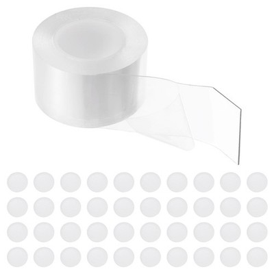 Adhesive tape 2 sides 40mmx1mm + 50 circles 8mmx1mm for general use