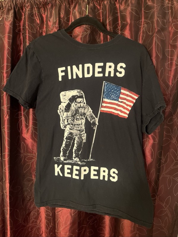 Finder's Keepers - Moon Mission American Black Graphic Tee SMALL Nice