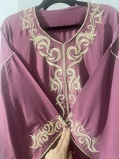 Moroccan Kaftan Dress Women Embroidered, Casual, Eid, Sizes S/M/L