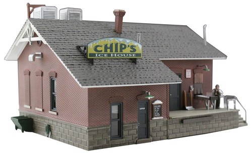 Edificio Woodland Scenics escala N #4927 - Construido y listo - Chip's Ice House - NUEVO | Zustand: New