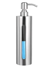 Hand Soap Pump Dispenser for Bath, Kitchen Stainless Steel Dish Soap Lotion 7 oz