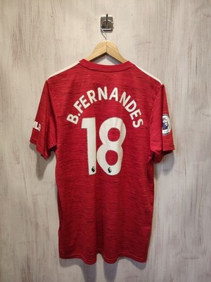 Manchester United 2020 2021 home Sz XL Adidas shirt jersey football B.Fernandes