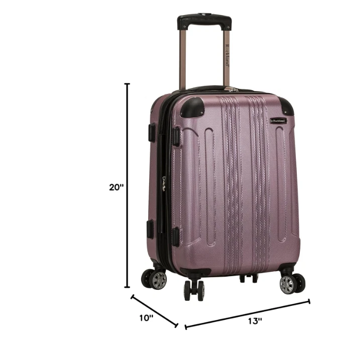 ROCKLAND LONDON HARDSIDE EXPANDABLE LUGGAGE CARRY-ON 20-INCH F1901 - PINK - Image 2 of 4
