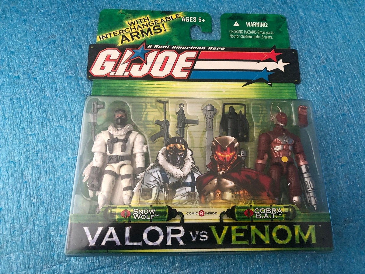 G.I. Joe Valor vs Venom Snow Wolf & Cobra B.A.T. 2 Pack 2004 MIMP