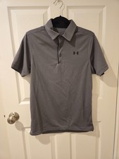 NWT Under Armour UA Tech Polo Shirt Graphite Black S