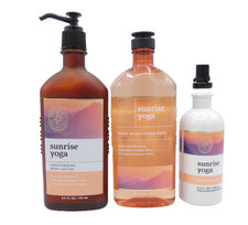 Bath & Body Works Sunrise Yoga Body Wash Foam Bath Lotion Mist Essential Oil 3PC