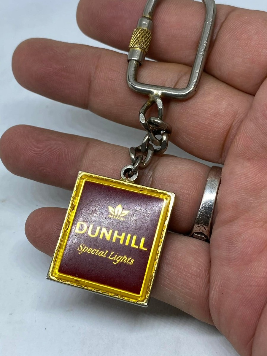 Vintage Dunhill Special Light Keychain Bordeaux Gold Tobacco Promo