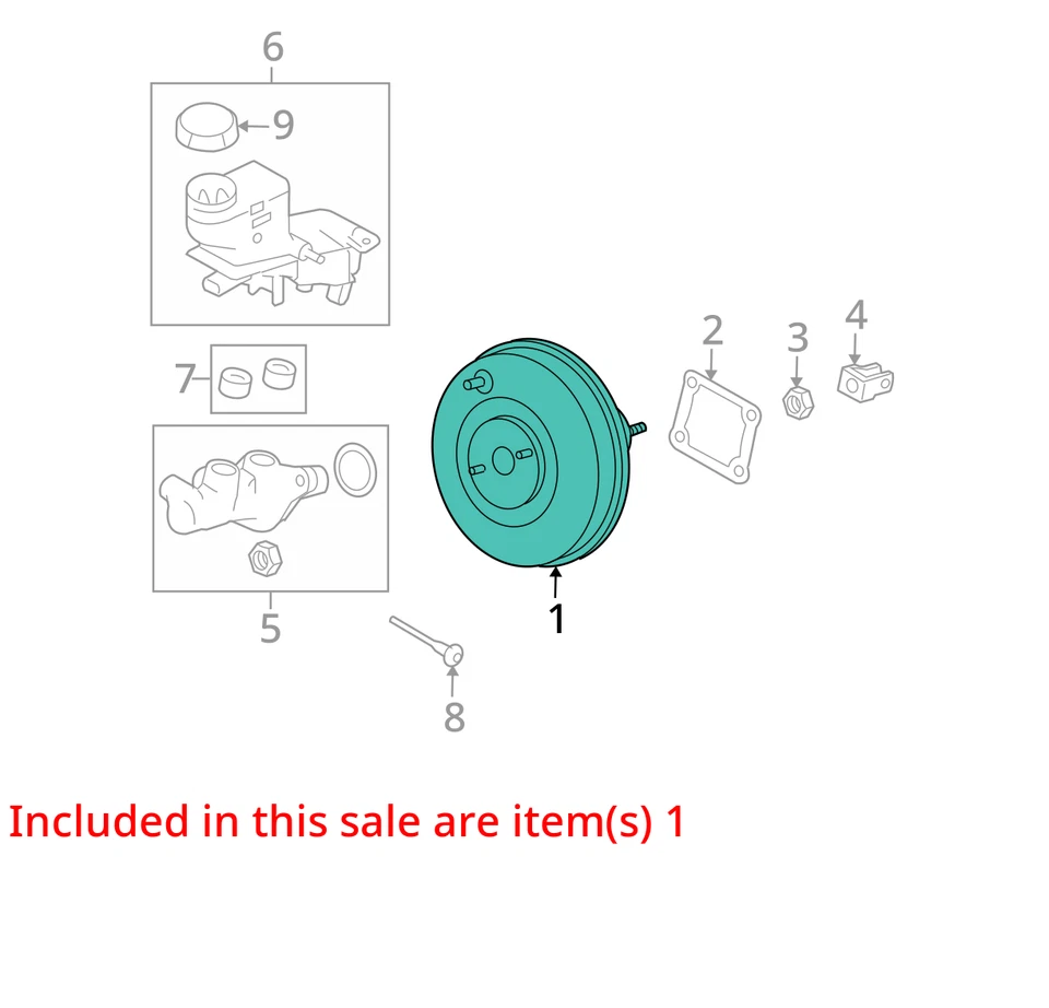 Potenciador de freno compatible con 09-13 MAZDA 6 9846683 Foto 4 de 4